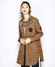 ワッペン付 長袖ロングシャツ