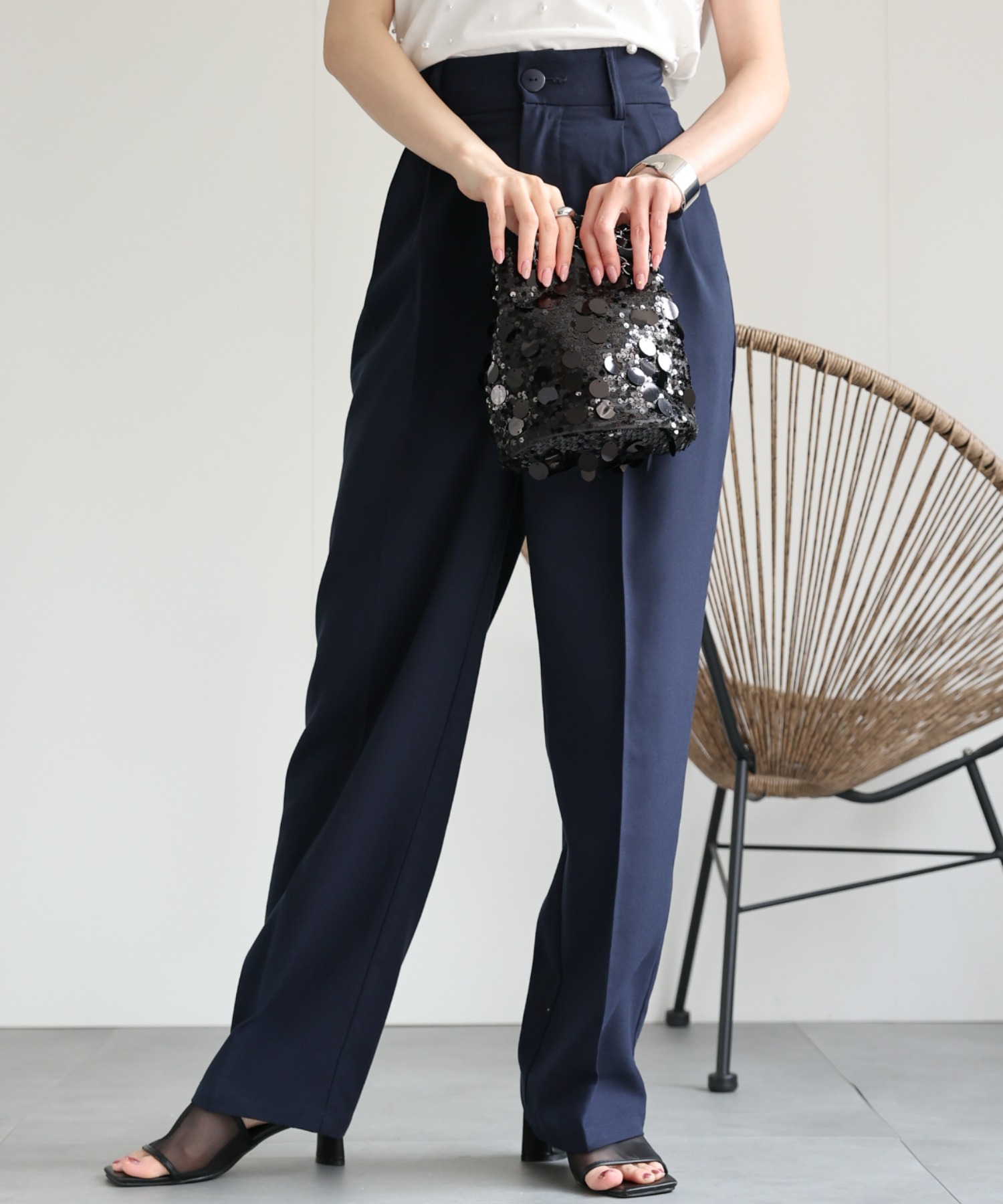 model：162cm 着用サイズ：L
