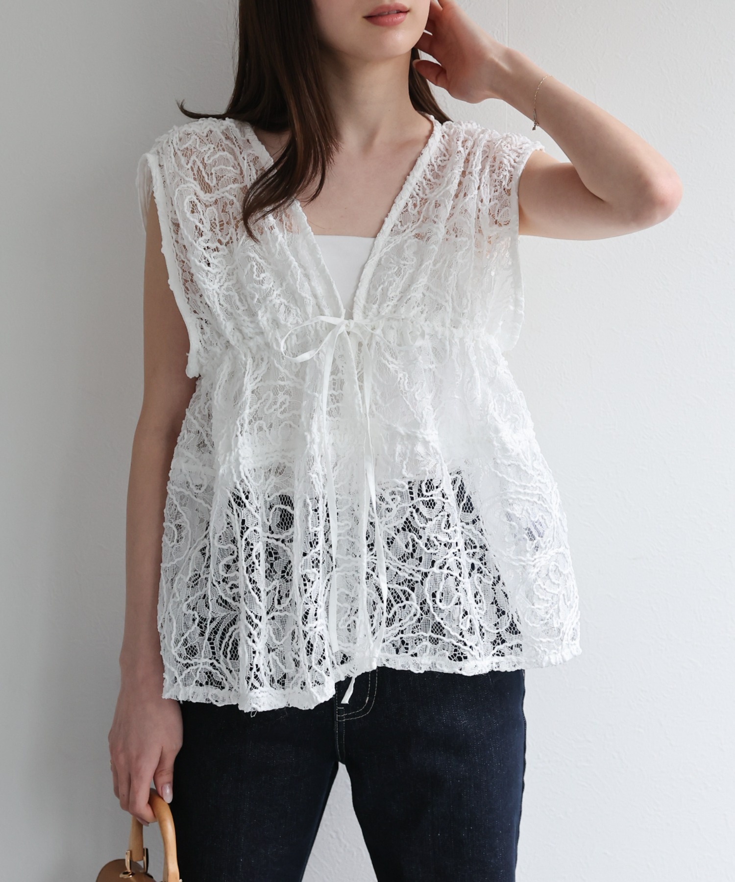 model：162cm 着用サイズ：F