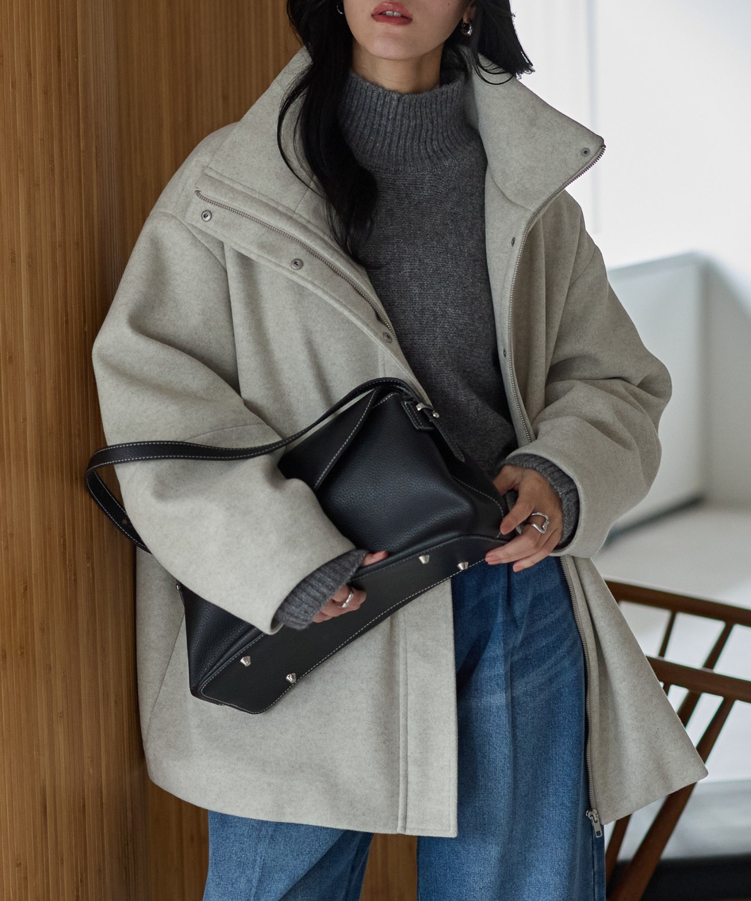 model：161cm
着用サイズ：FREE