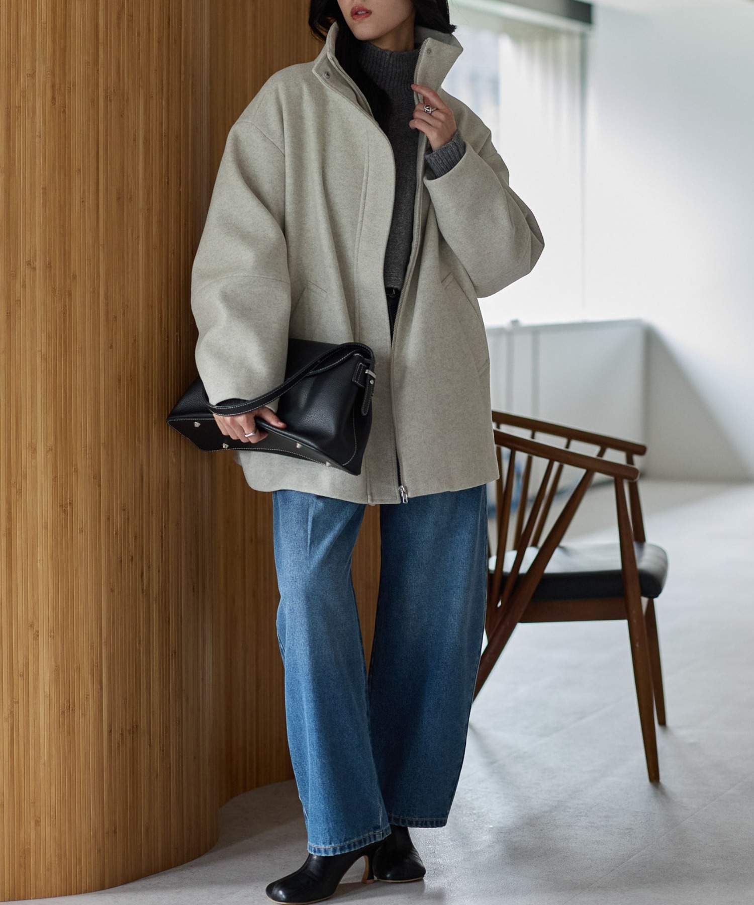model：161cm
着用サイズ：FREE