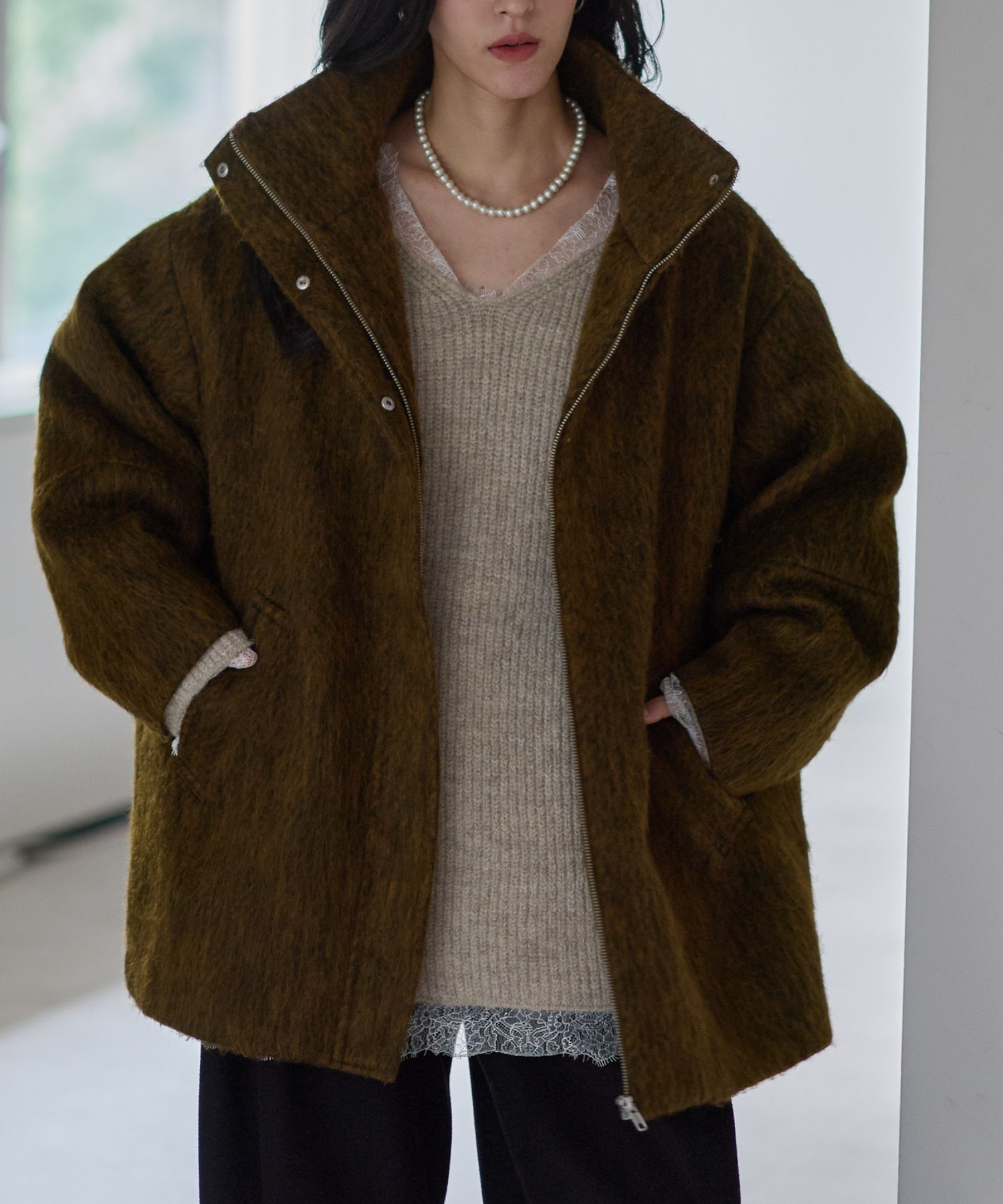 model：161cm
着用サイズ：FREE