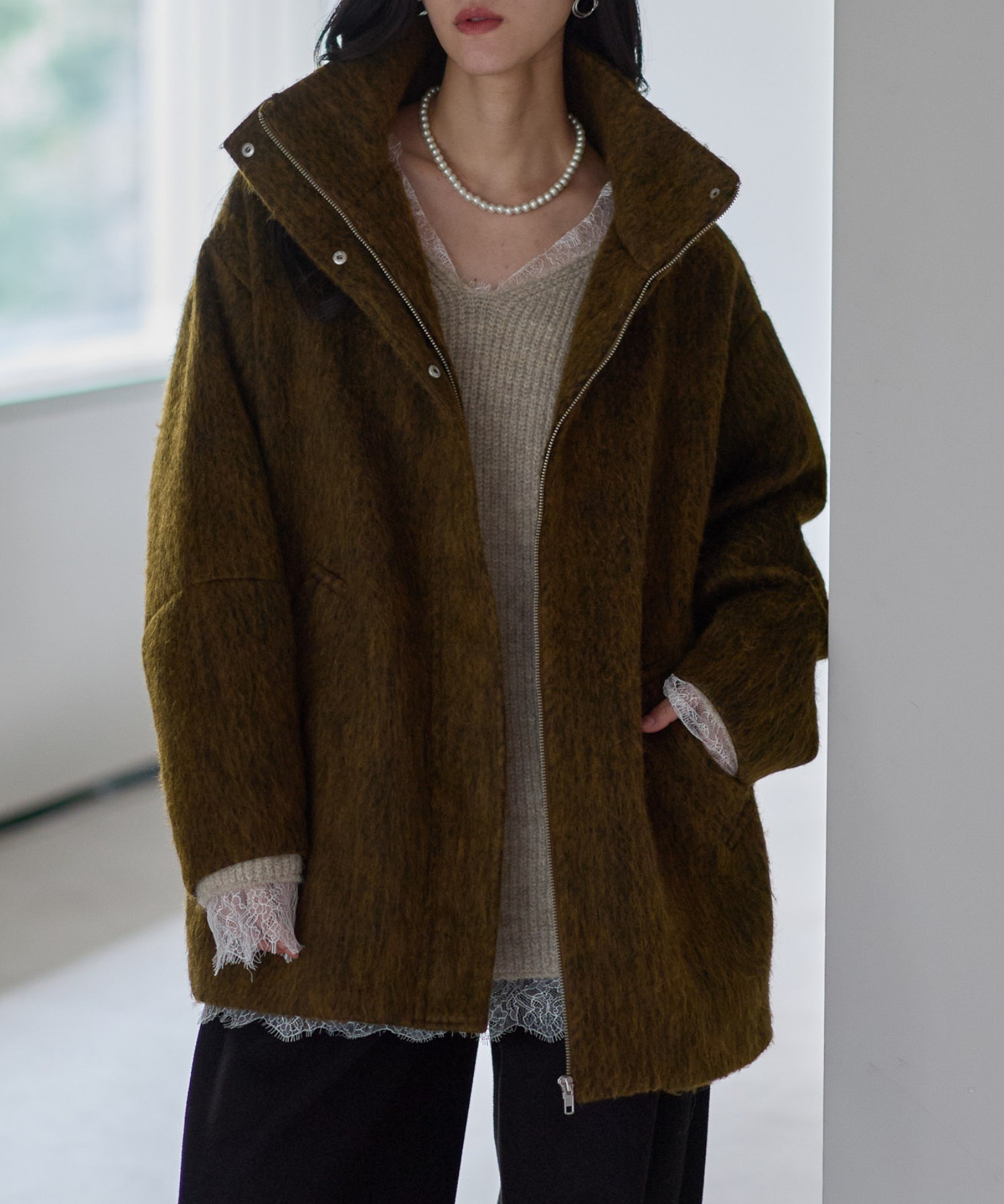 model：161cm
着用サイズ：FREE