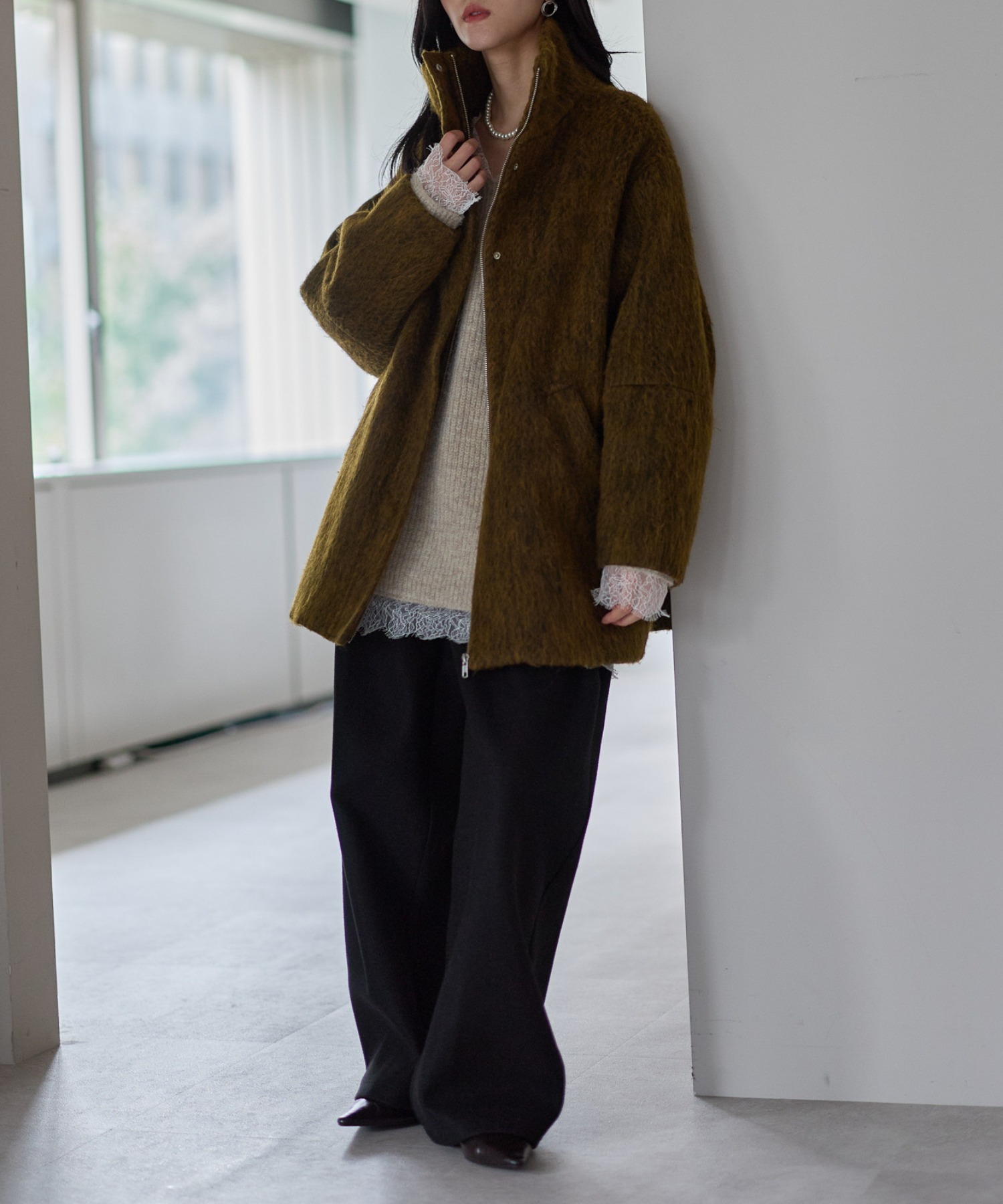 model：161cm
着用サイズ：FREE