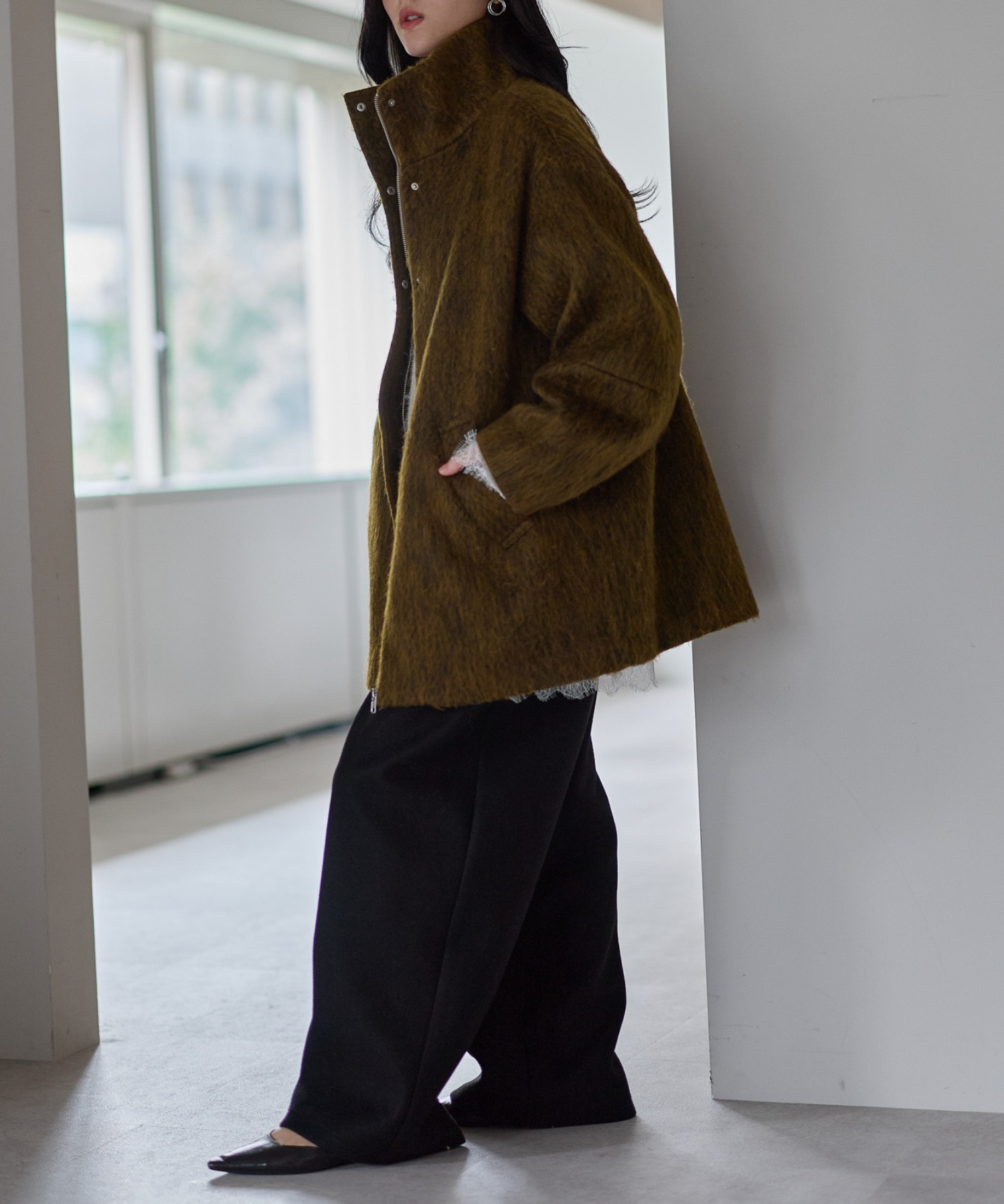 model：161cm
着用サイズ：FREE