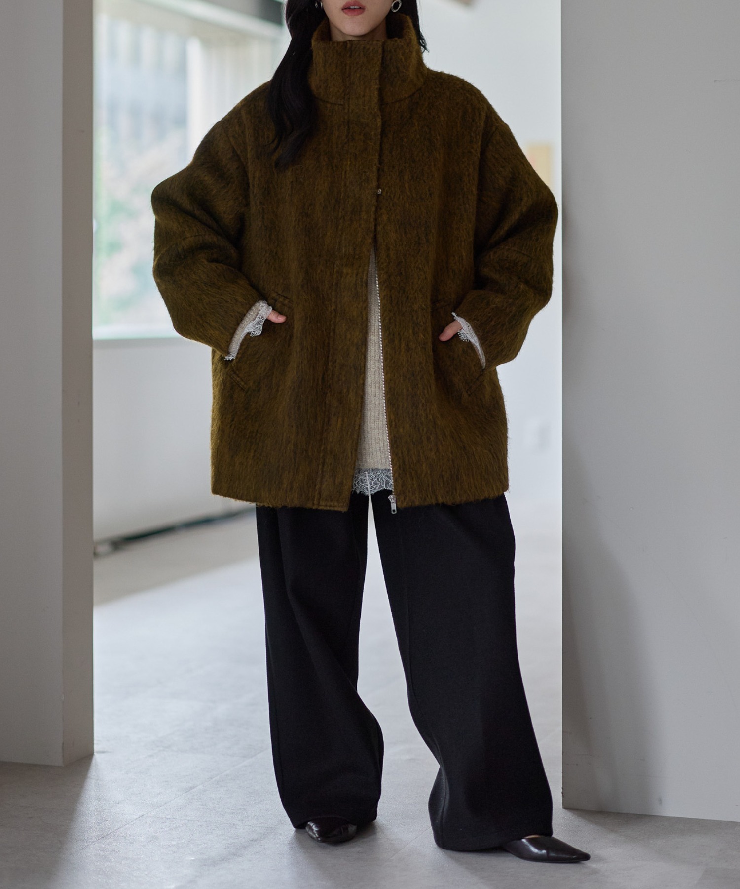 model：161cm
着用サイズ：FREE