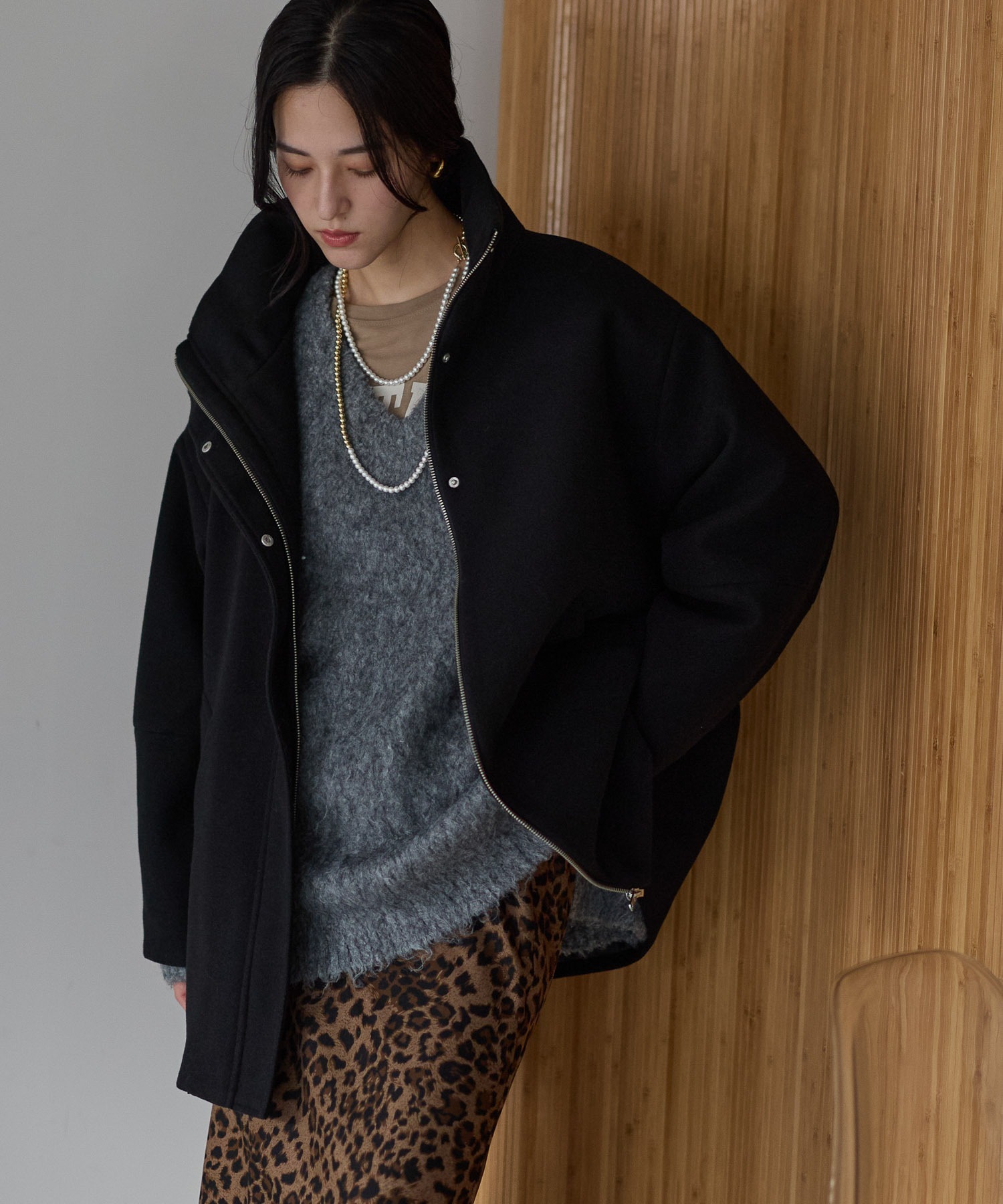 model：161cm
着用サイズ：FREE