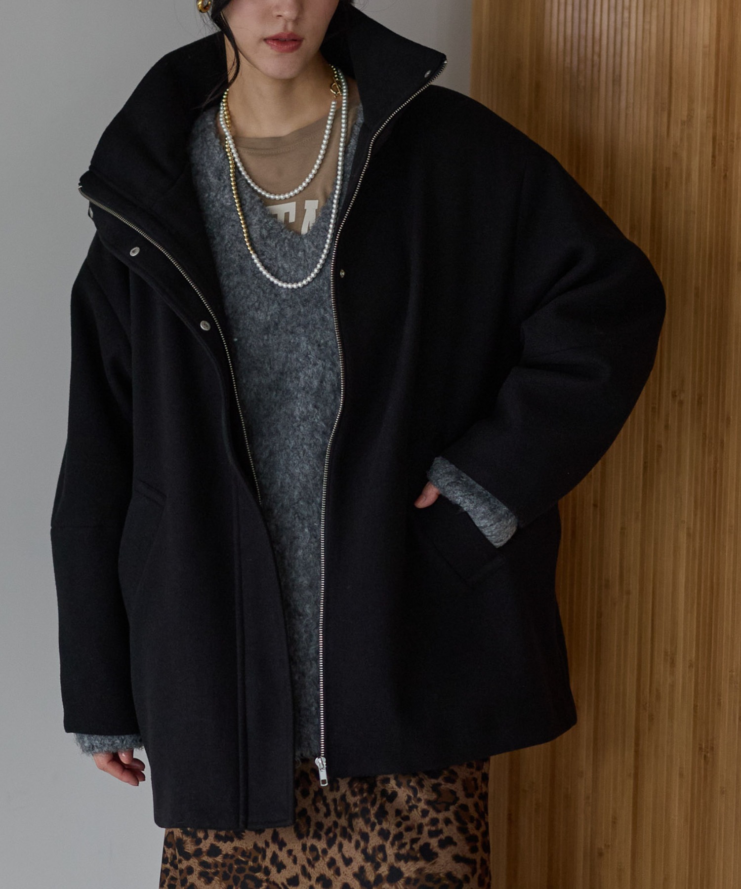 model：161cm
着用サイズ：FREE