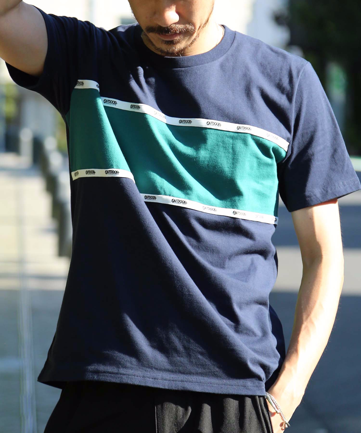 切替ロゴテープｔシャツ ボーダー ライン ブランドロゴ ユニセックス Outdoor Products Apparel アウトドアプロダクツ Outdoor Products 公式通販サイト