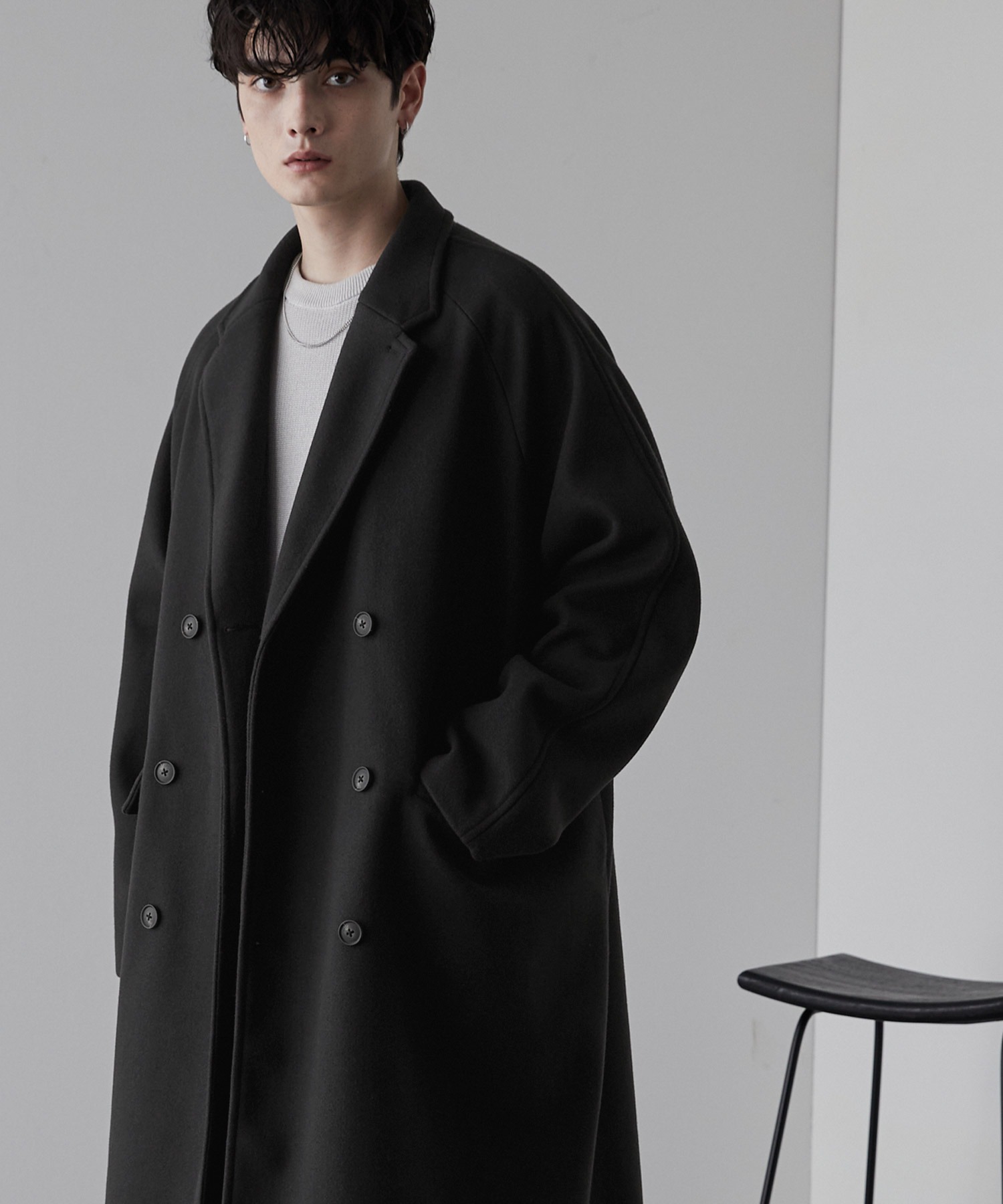 コート チェスターコート 「RUUBON」 melton double chester coat