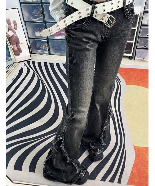 LOADED ローデッド　デニムセットアップ　クライミー　ケルト&コブラ 別注 14oz. SELVEDGE DENIM 5POCKET WIDE PANTS ZXX MODEL