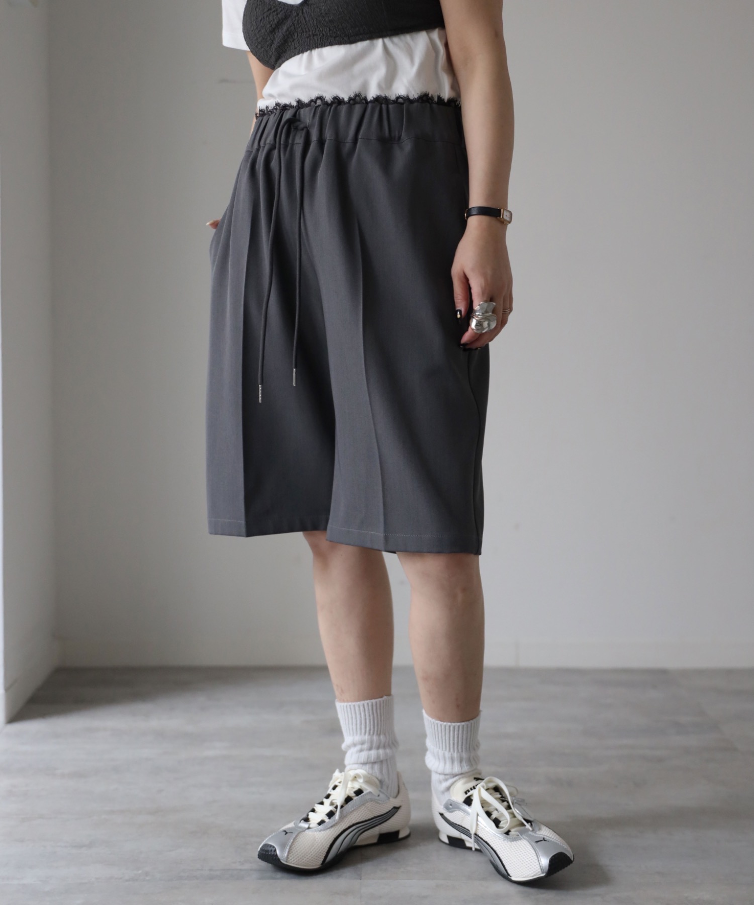 model：155cm. 着用サイズ：FREE