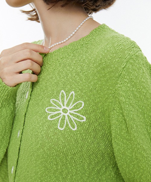 デイジー刺繍 ニットカーディガン FX22S306【Fano Studios