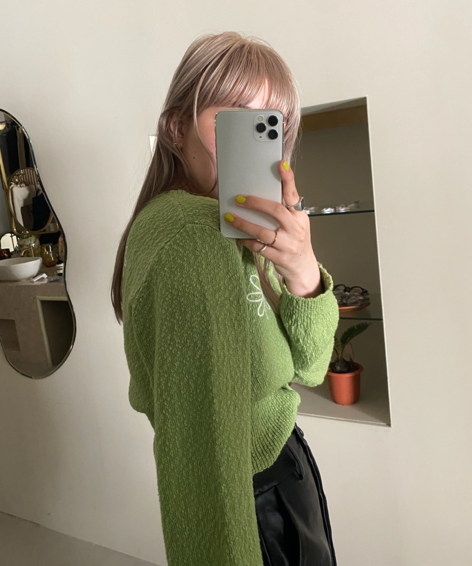 デイジー刺繍 ニットカーディガン FX22S306【Fano Studios