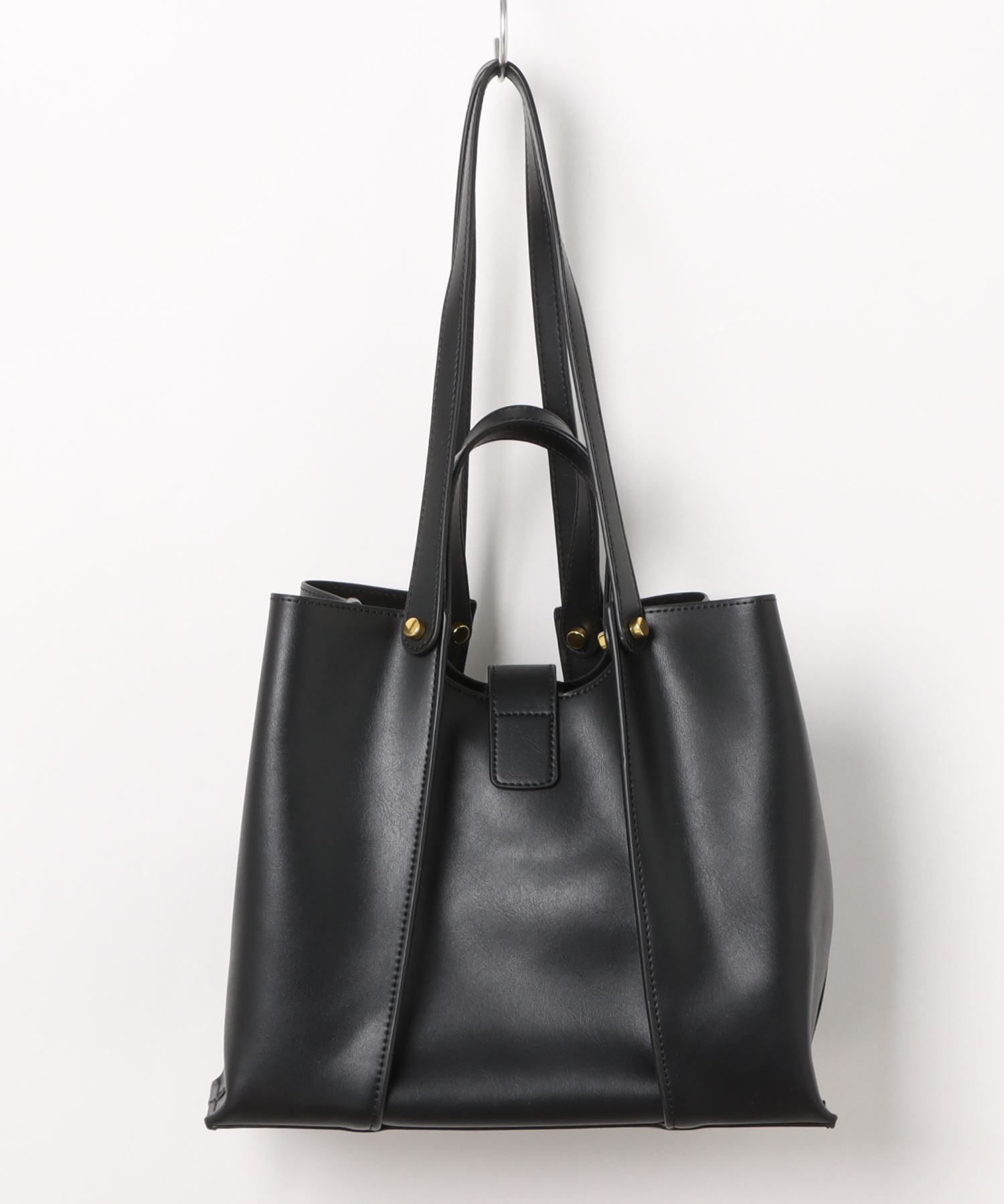 NiiNa】【高品質牛革】本革レザー2wayトートバッグ（インナーポーチ
