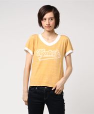 HYS TRAP プリント VネックTシャツ