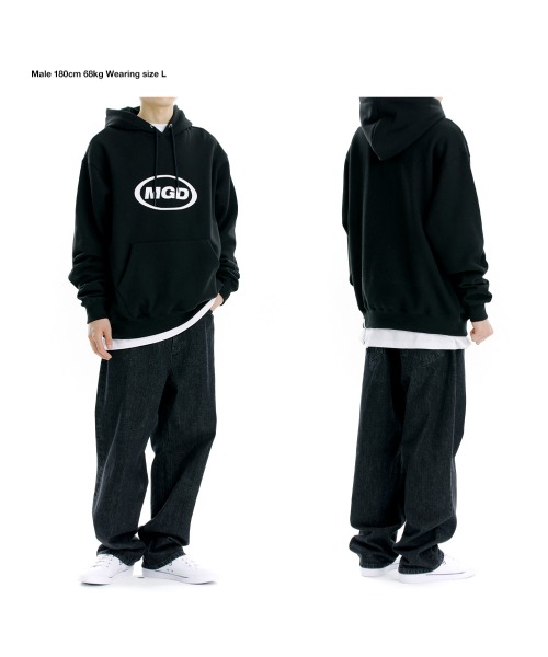 【mahagrid】21FW★ MGD OVAL LOGO HOODIE A'GEM/9 × .kom『mahagrid/マハグリッド』MGD OVAL LOGO HOODIE