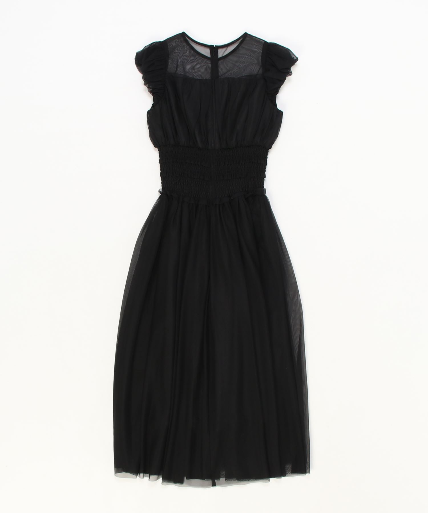 ウエストシャーリング チュールドレス