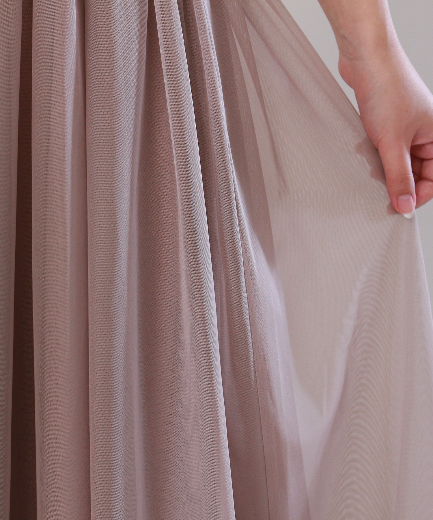 ウエストシャーリング チュールドレス