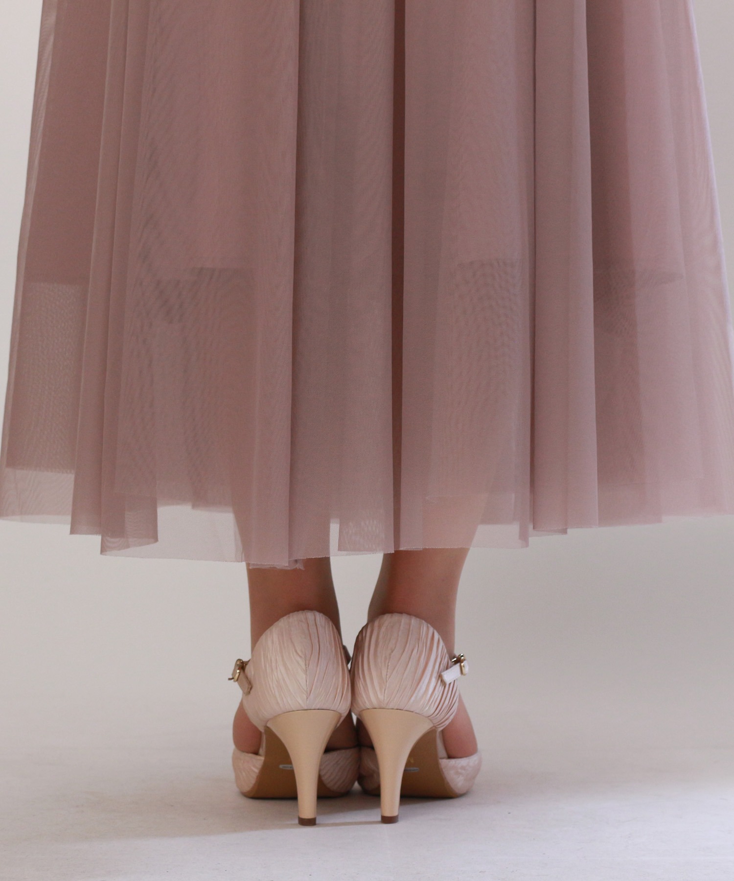 ウエストシャーリング チュールドレス