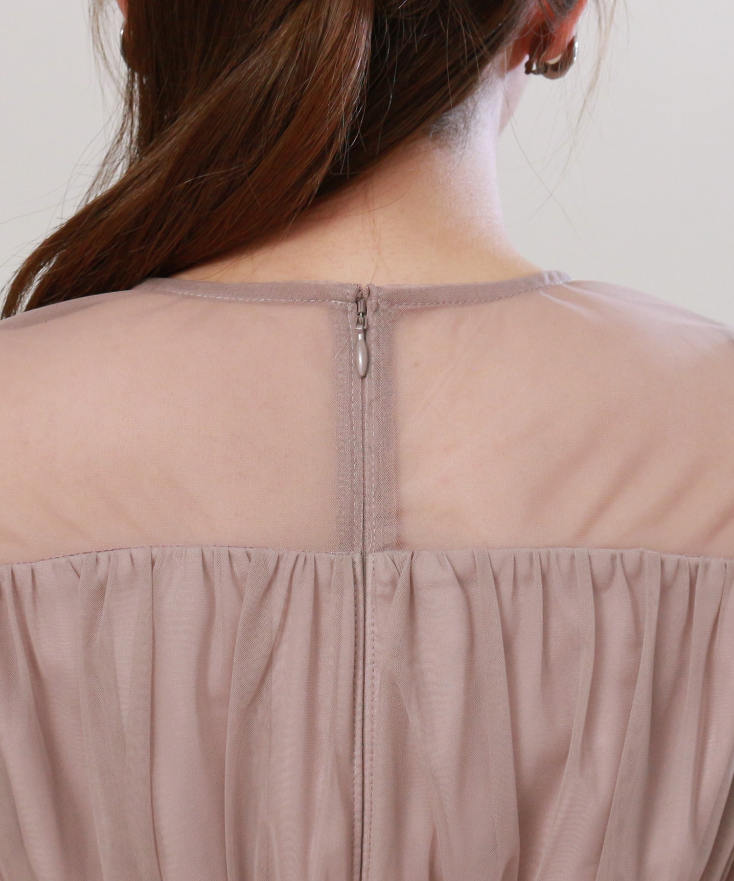 ウエストシャーリング チュールドレス