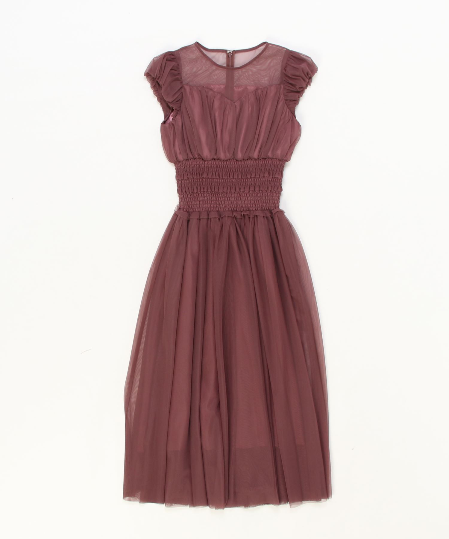 ウエストシャーリング チュールドレス