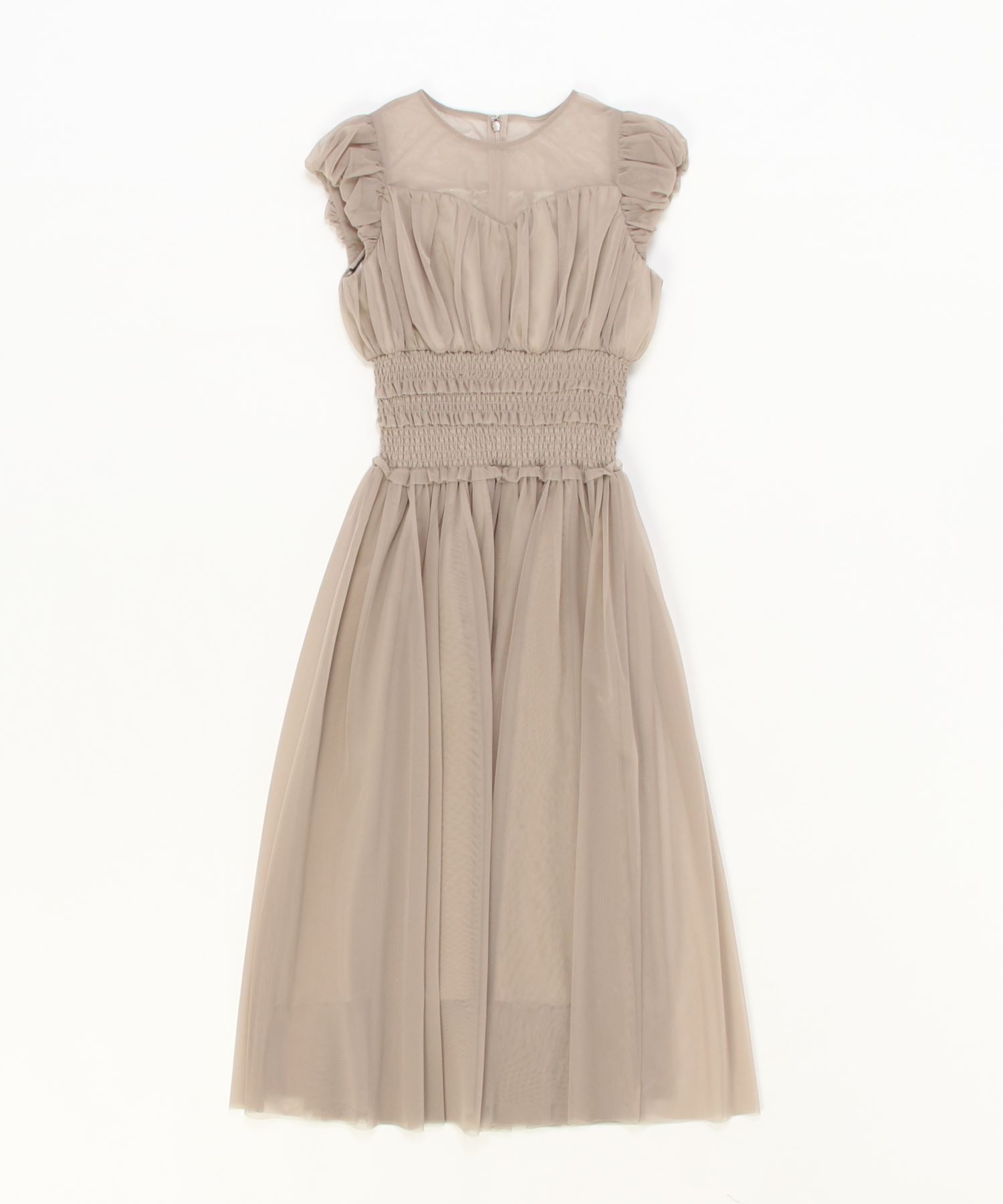 ウエストシャーリング チュールドレス