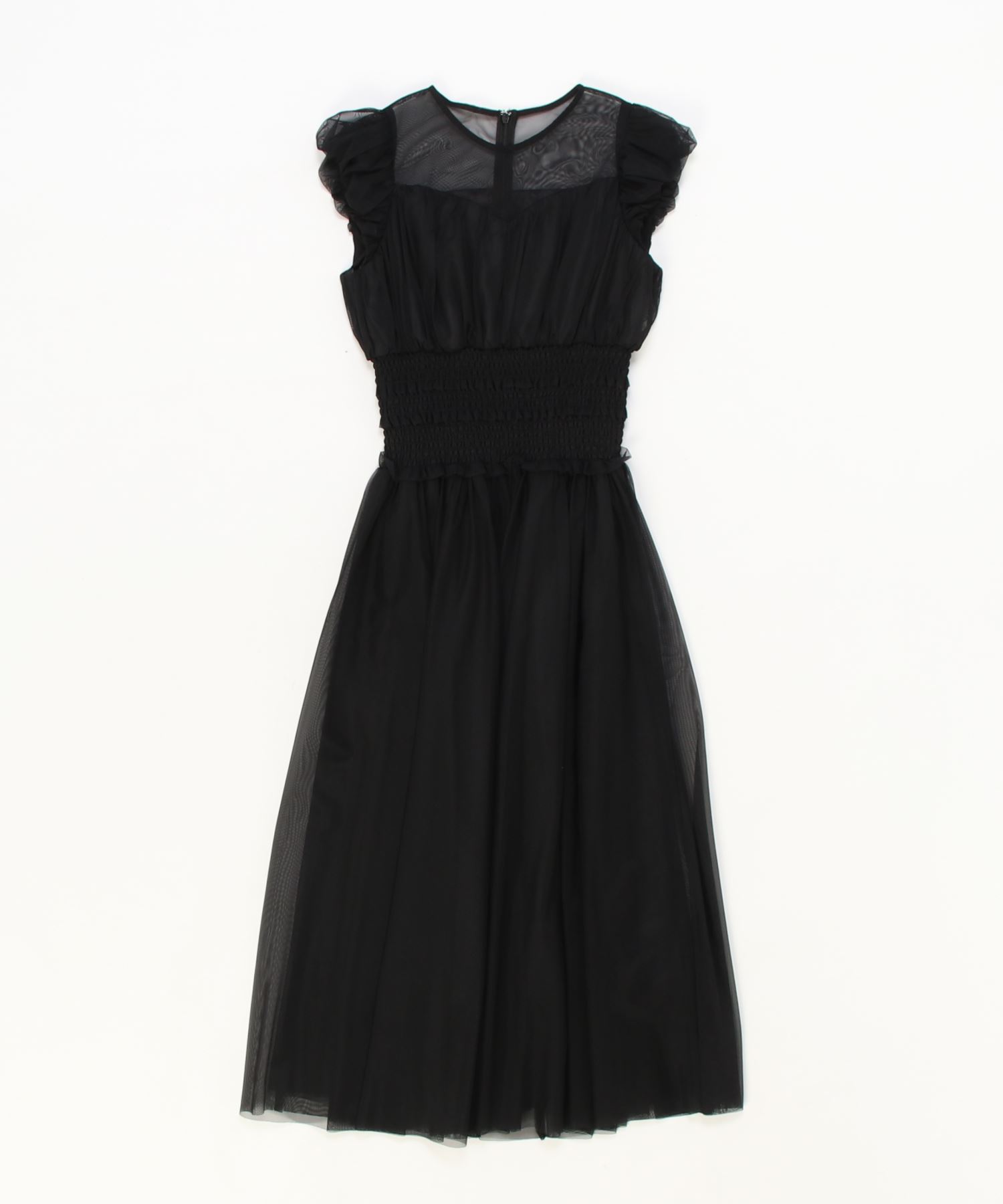 ウエストシャーリング チュールドレス