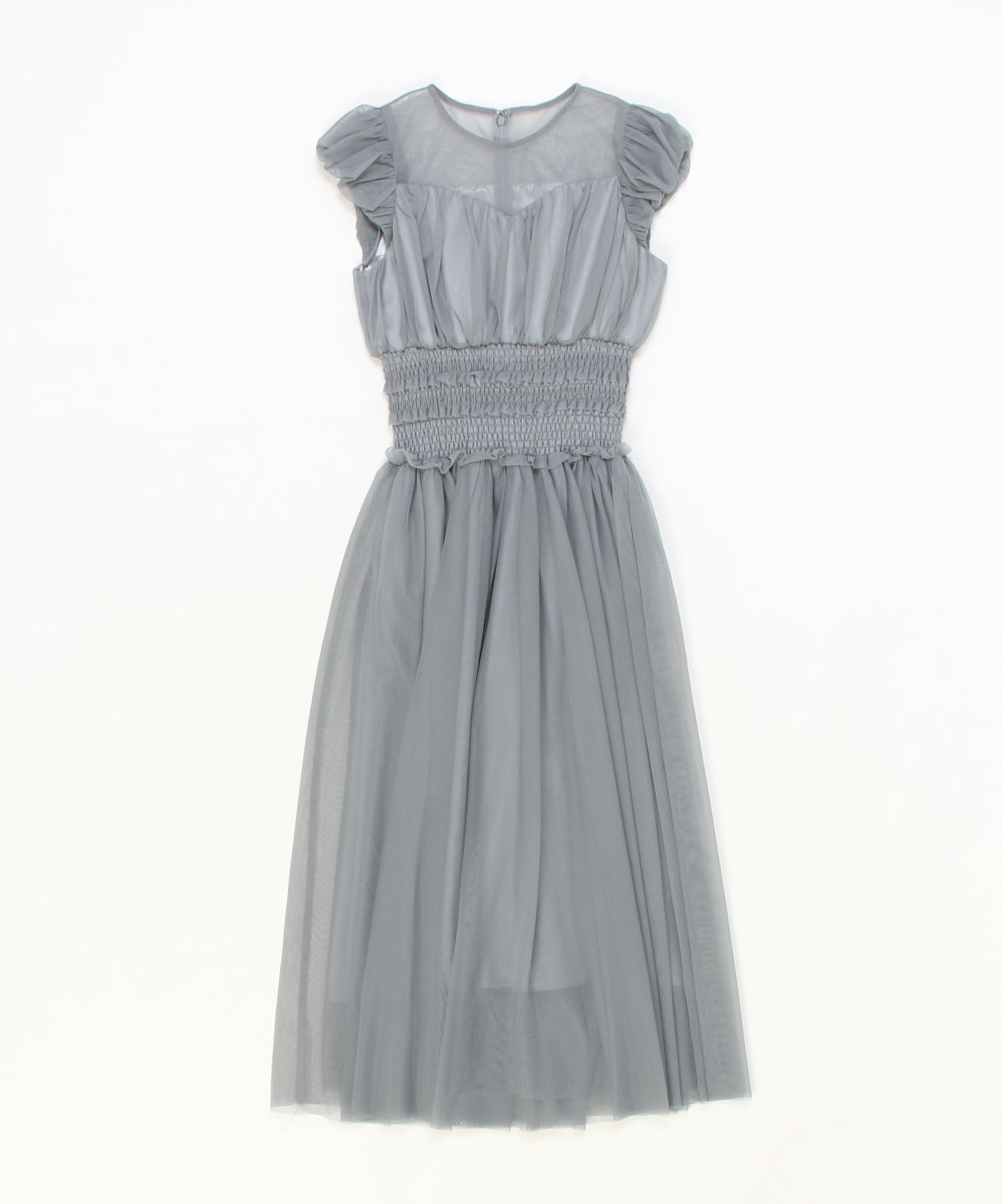 ウエストシャーリング チュールドレス