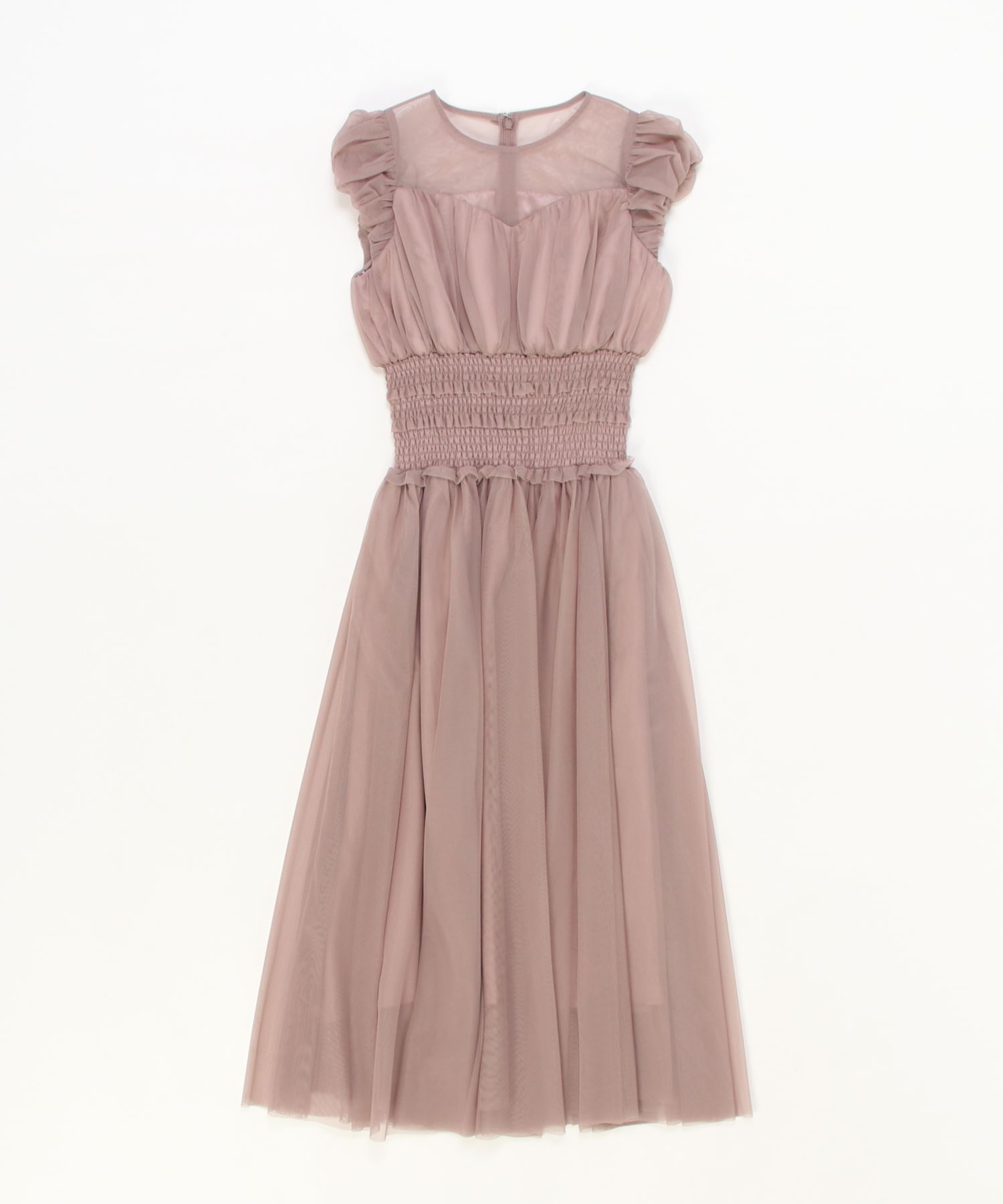 ウエストシャーリング チュールドレス