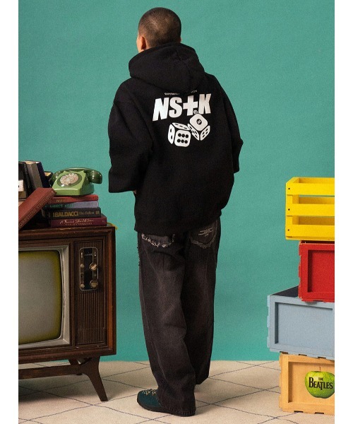 A'GEM/9 × .kom『NASTYKICK/NS+K/ナスティーキック』Kick Dice Hoodie