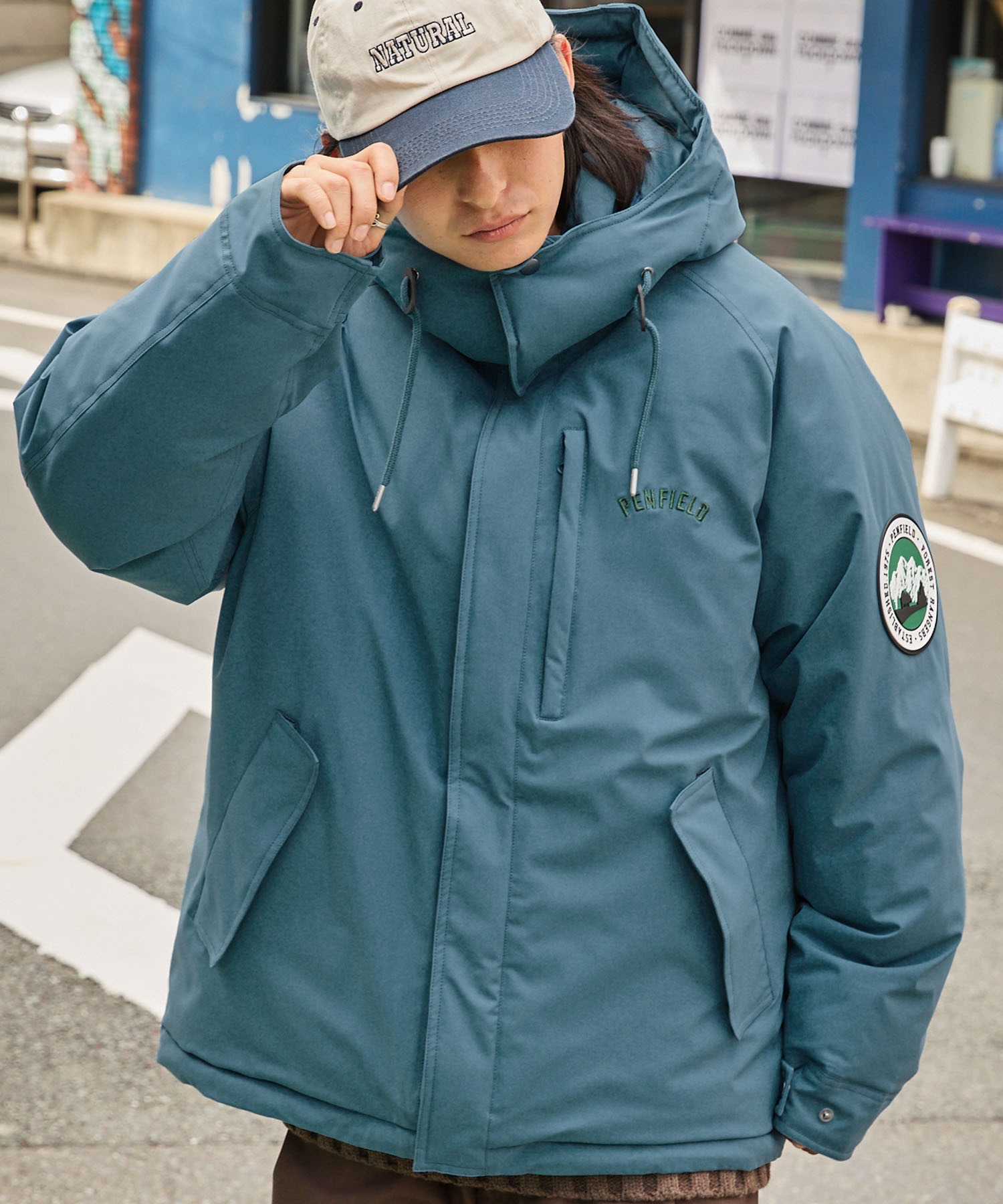 PENFIELD/ペンフィールド 別注 2WAYビッグシルエットマウンテンショートパディングジャケット