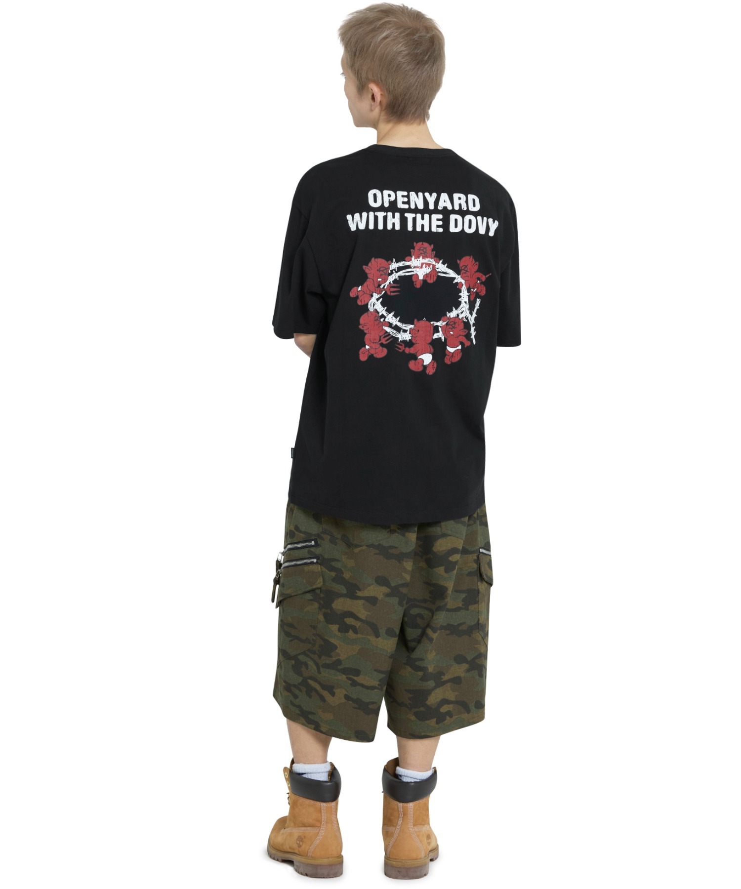 ★OY★BARBED LOGO DOVY TEE - BLACK★正規品/韓国直送料込/人気 OY/オーワイ』BARBED LOGO DOVY TEE/バーベッドロゴドリーティー