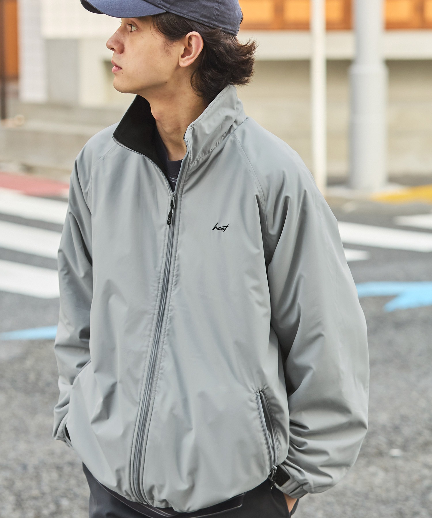 HECT】Big Fleece Lining Track Blouson / ビッグシルエット裏配色 