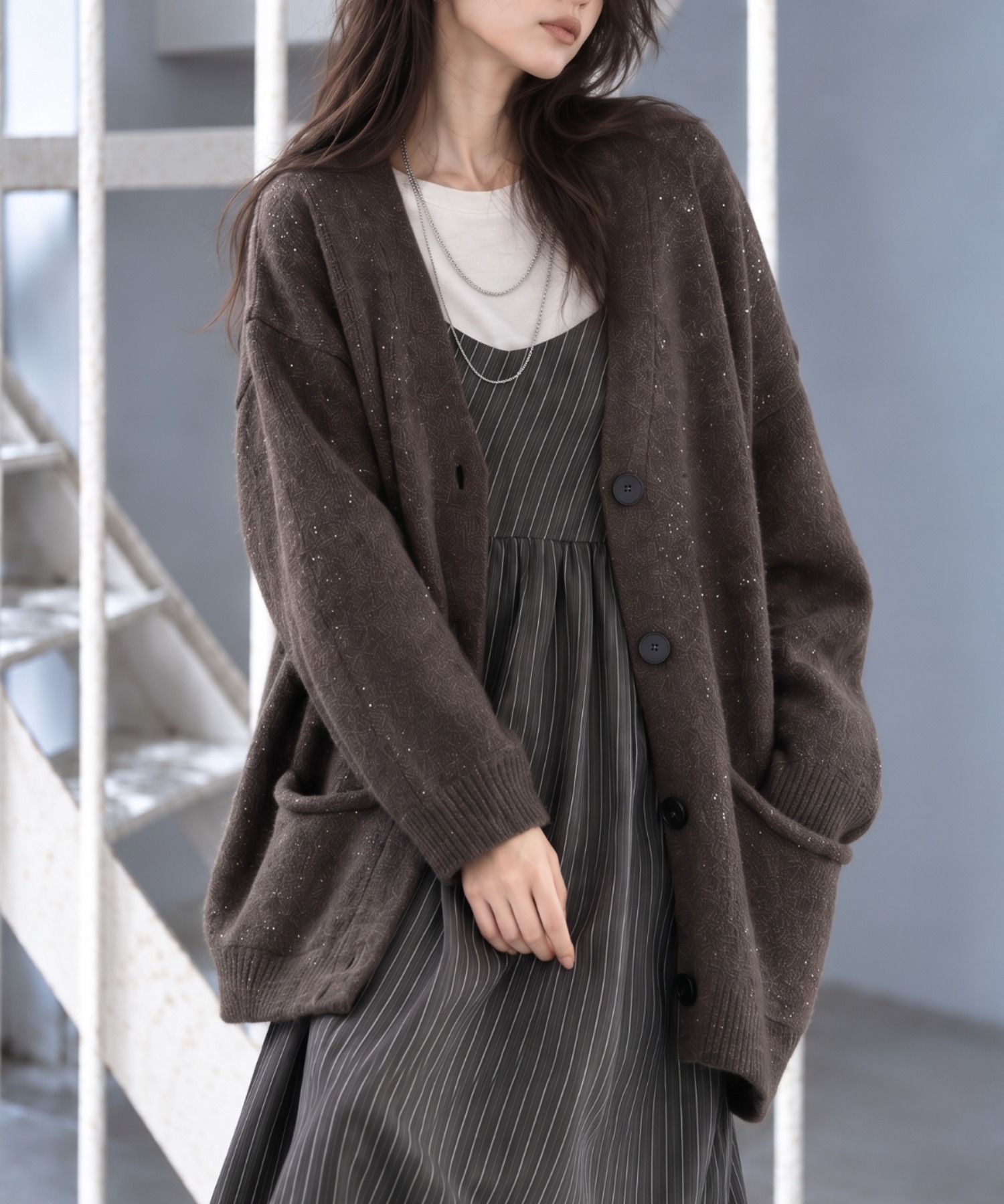 モデル身長：160cm
着用サイズ：FREE