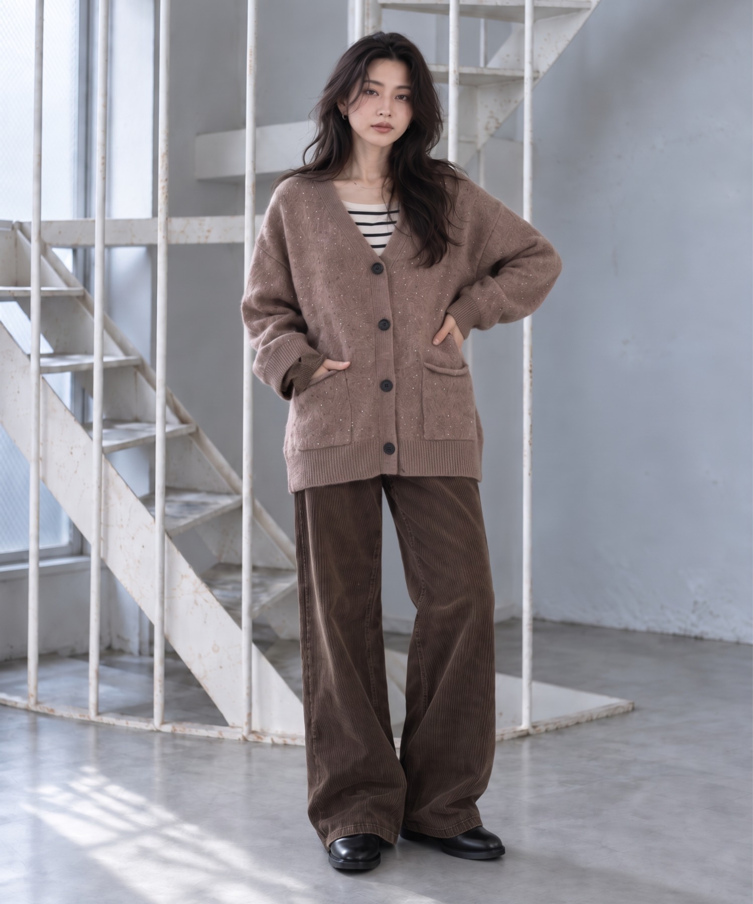 モデル身長：160cm
着用サイズ：FREE