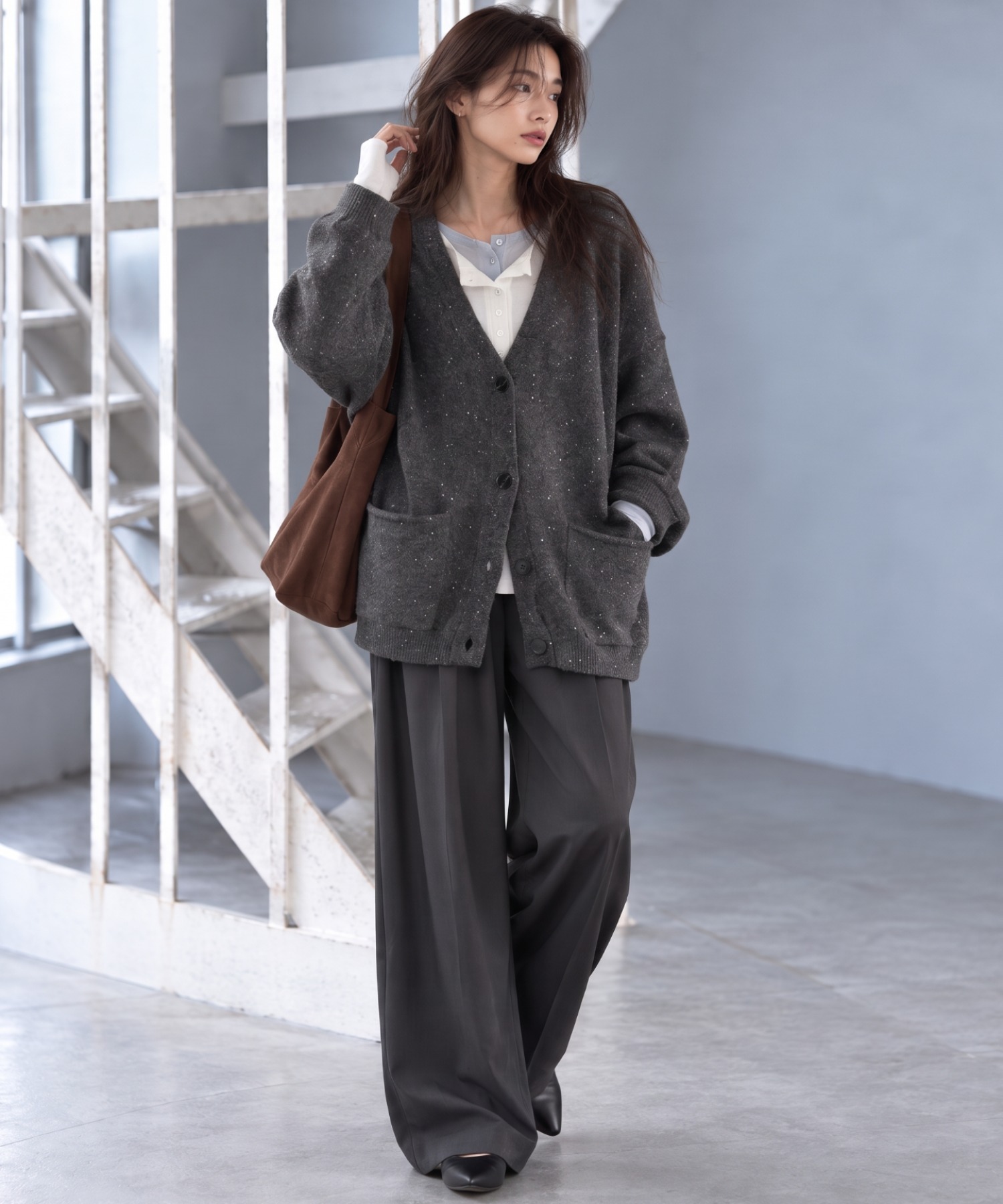 モデル身長：160cm
着用サイズ：FREE