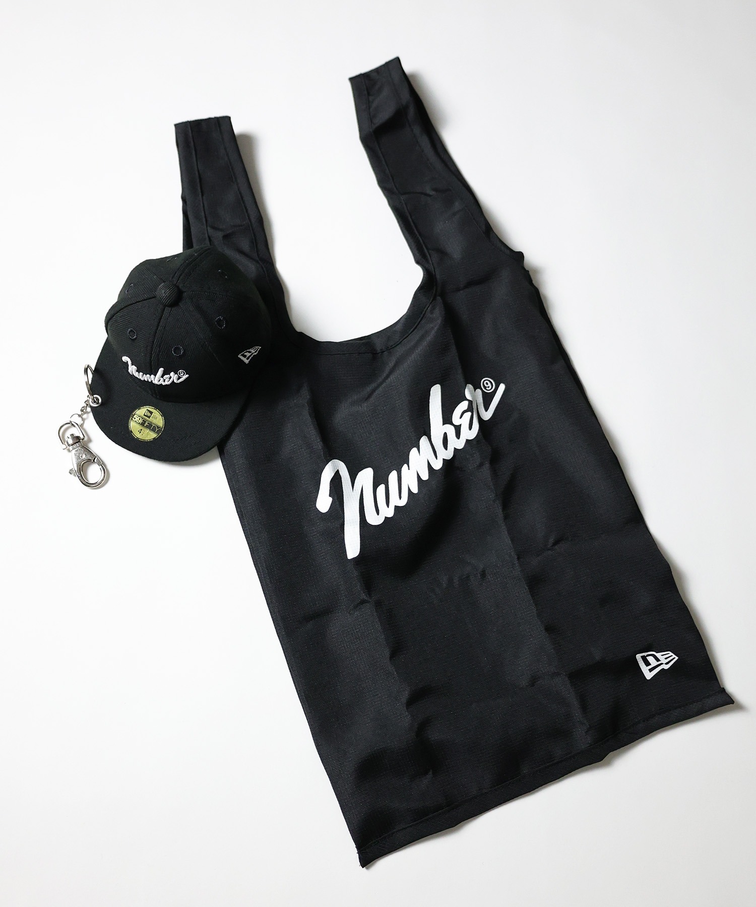 NUMBER (N)INE×NEW ERA / ナンバーナイン ニューエラ  Cap Pouch ECO Bag   number⑨ / Cap Pouch S w/MINI ECO TOTE NUMBER (N)INE SCRIPT/キャップポーチ エコ トートバック