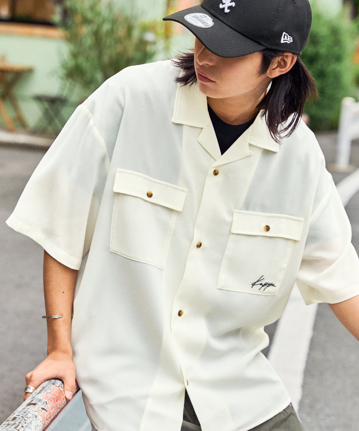 Kappa/カッパ  リラックスオープンカラー/レギュラーカラーシャツ オーバーサイズCPO半袖シャツ