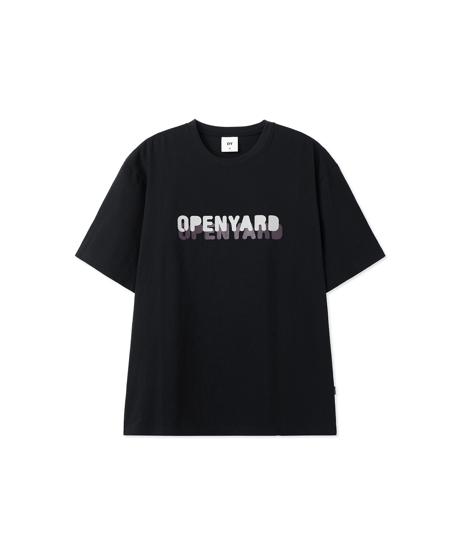 ★OY★OVERLAY LOGO TEE - BLACK★正規品/韓国直送料込/人気 OY/オーワイ』 LOGO OVERLAY TEE/ロゴオーバーレイ半袖Tシャツ