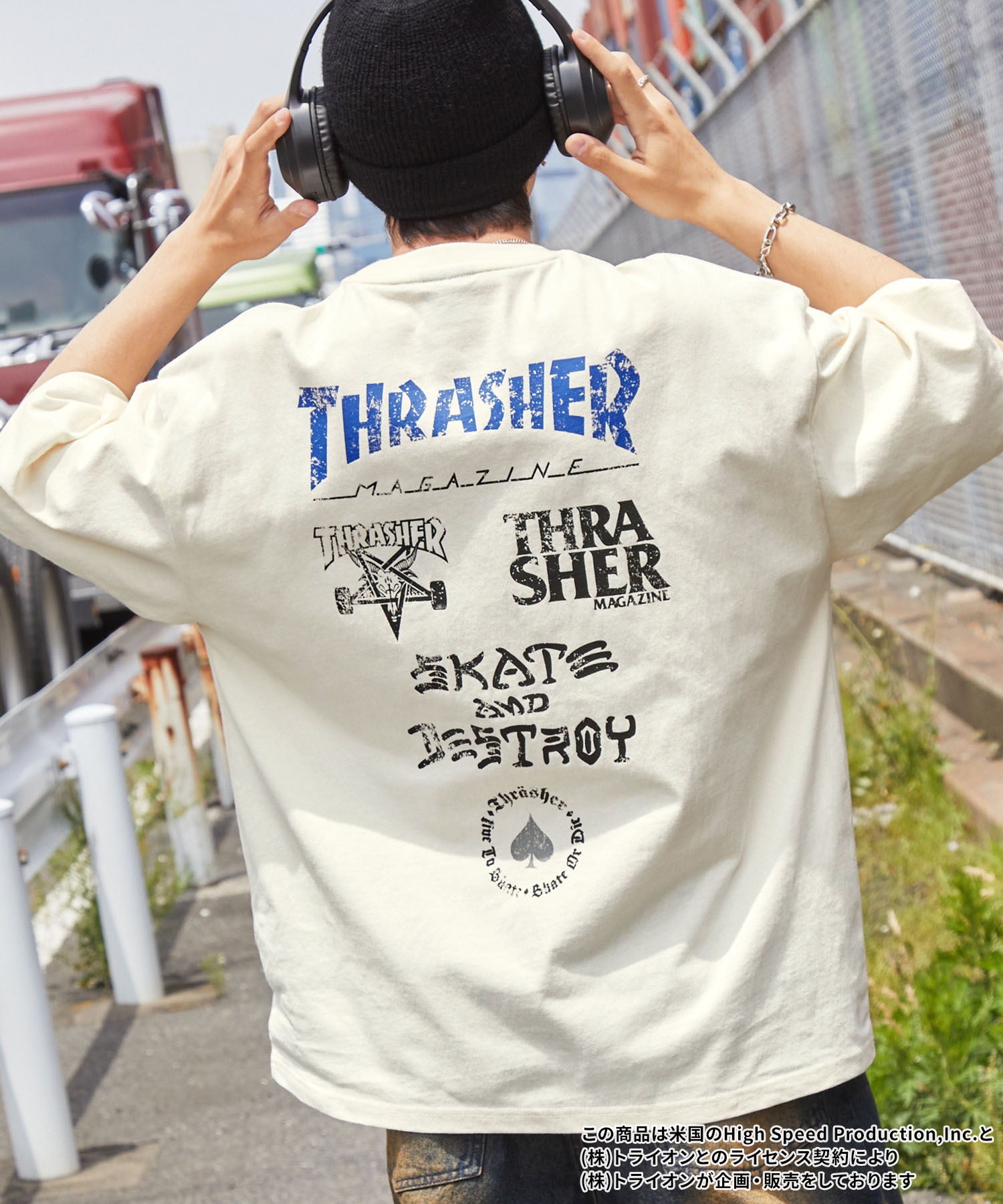 M thrasher スラッシャー tシャツ THRASHER スラッシャー Tシャツ 半袖 緑 ロゴ THRASHER MAGAZINE