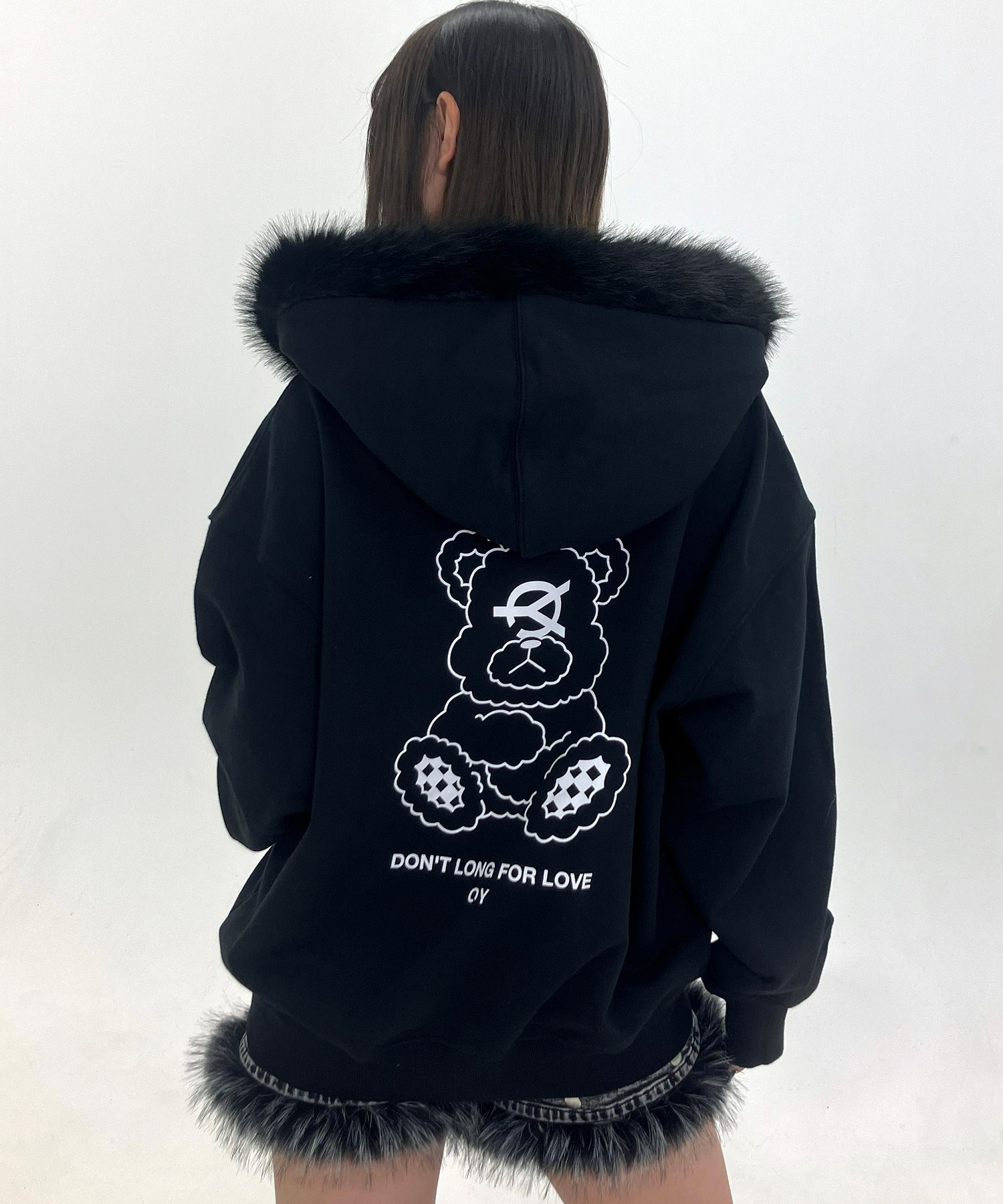 OY♡フーディ　ジップアップパーカー　Lサイズ　クマ耳 OY/オーワイ』DOLLY STONE EAR HOODIE ZIP UP/ドリーストーン イヤー