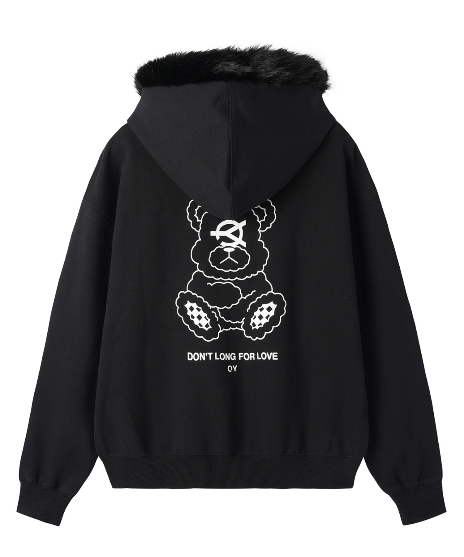 OY♡フーディ　ジップアップパーカー　Lサイズ　クマ耳 OY/オーワイ』DOLLY FAUX FUR HOODIE ZIP UP/ドリー ファーフード