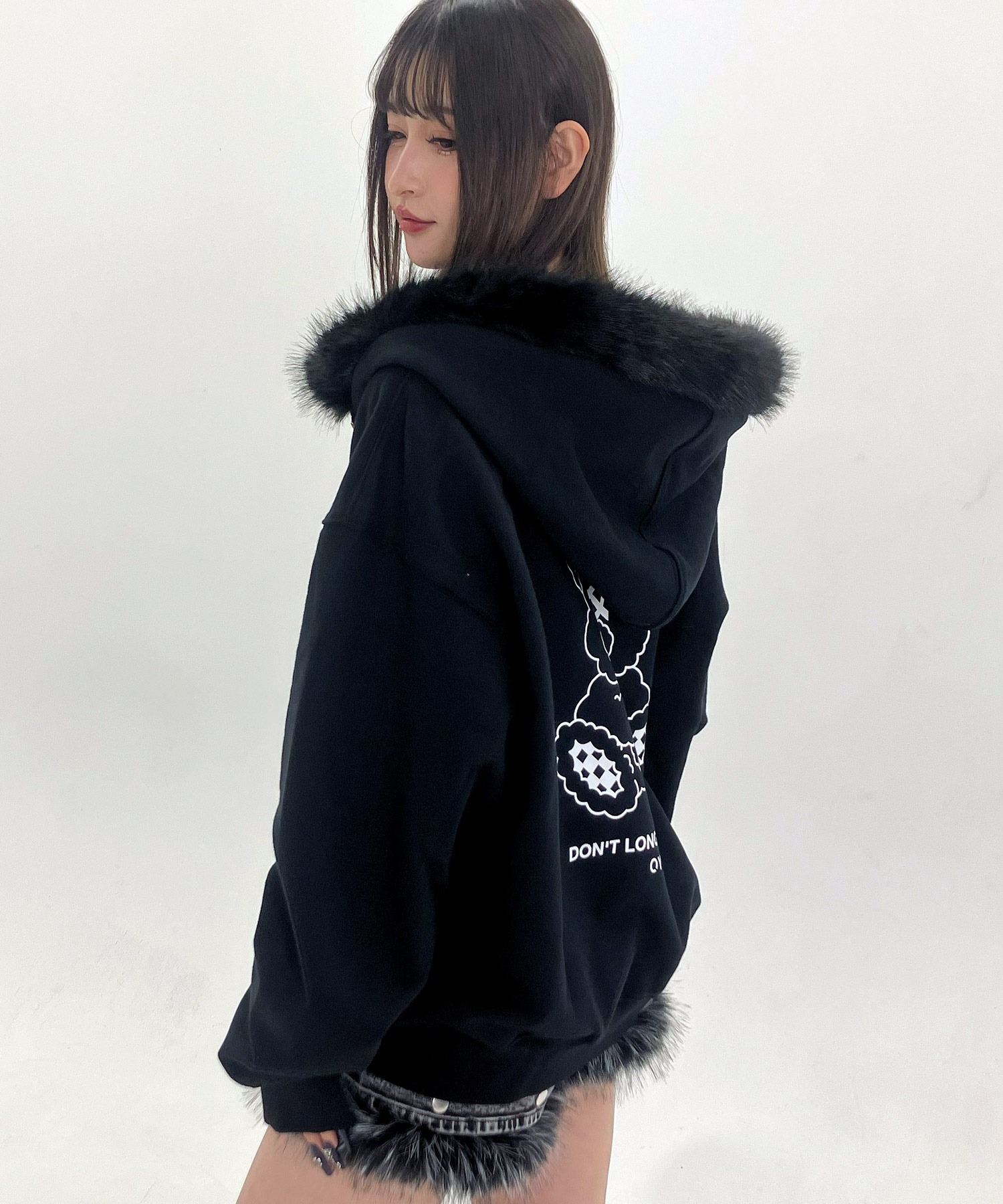OY/オーワイ』DOLLY FAUX FUR HOODIE ZIP UP/ドリー ファーフード