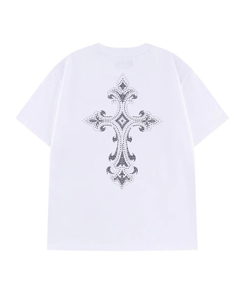 A'GEM/9 × .kom 『SUPPLIER/サプライヤー』Royal Cross Rhinestone Tee