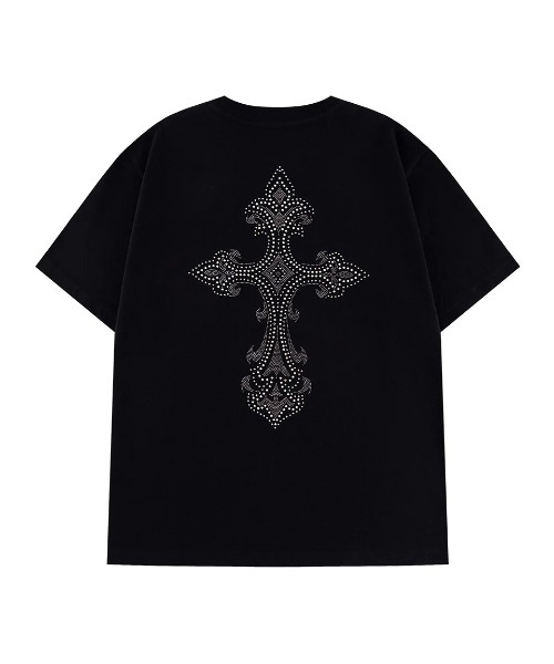 A'GEM/9 × .kom 『SUPPLIER/サプライヤー』Royal Cross Rhinestone Tee