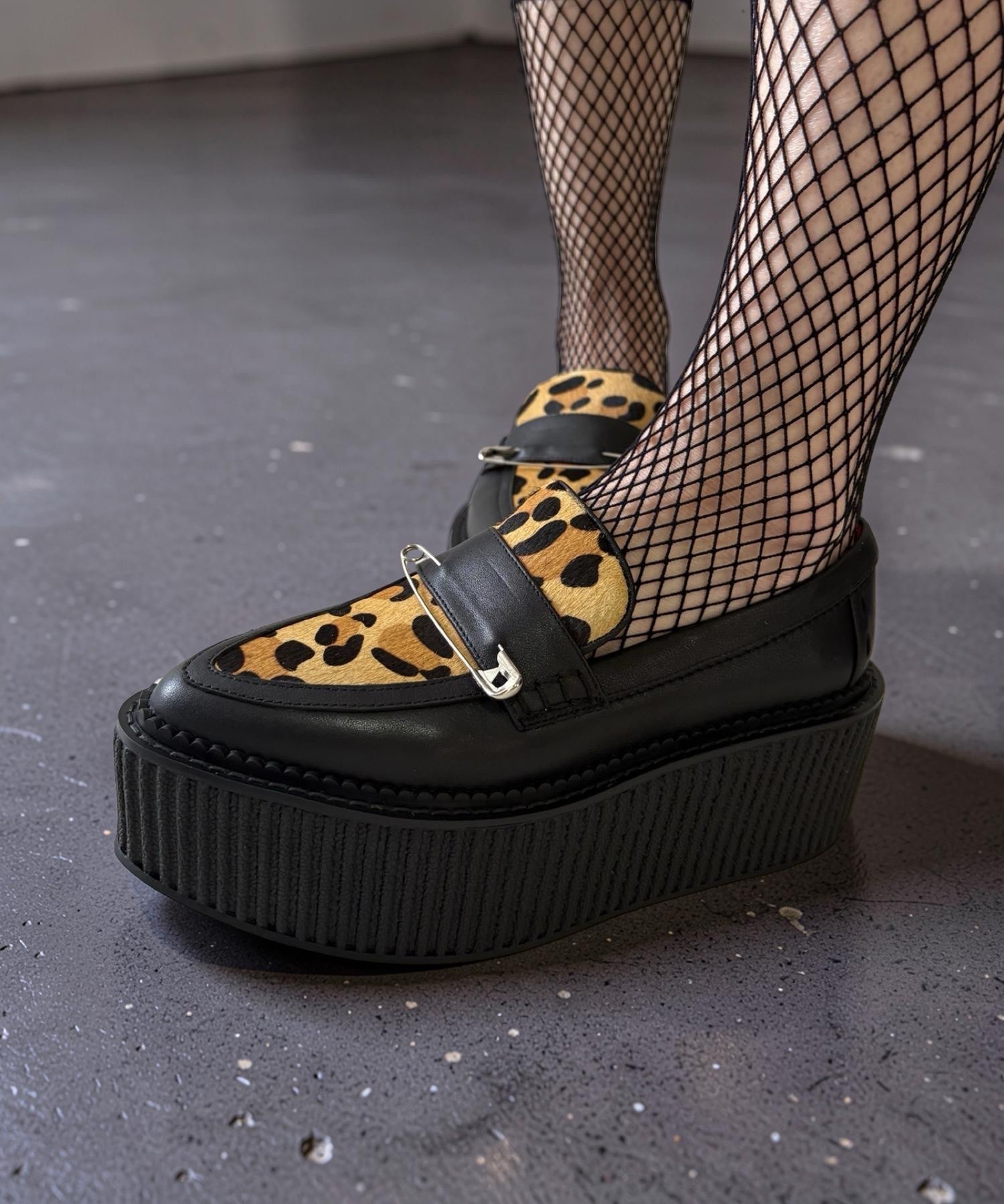 レオパードコンビ 厚底ローファー Charla Tedrick│Jeffrey Campbell
