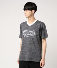 HYS TRAP プリント VネックTシャツ
