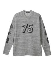 75プリントヘンリーネックスウェット
