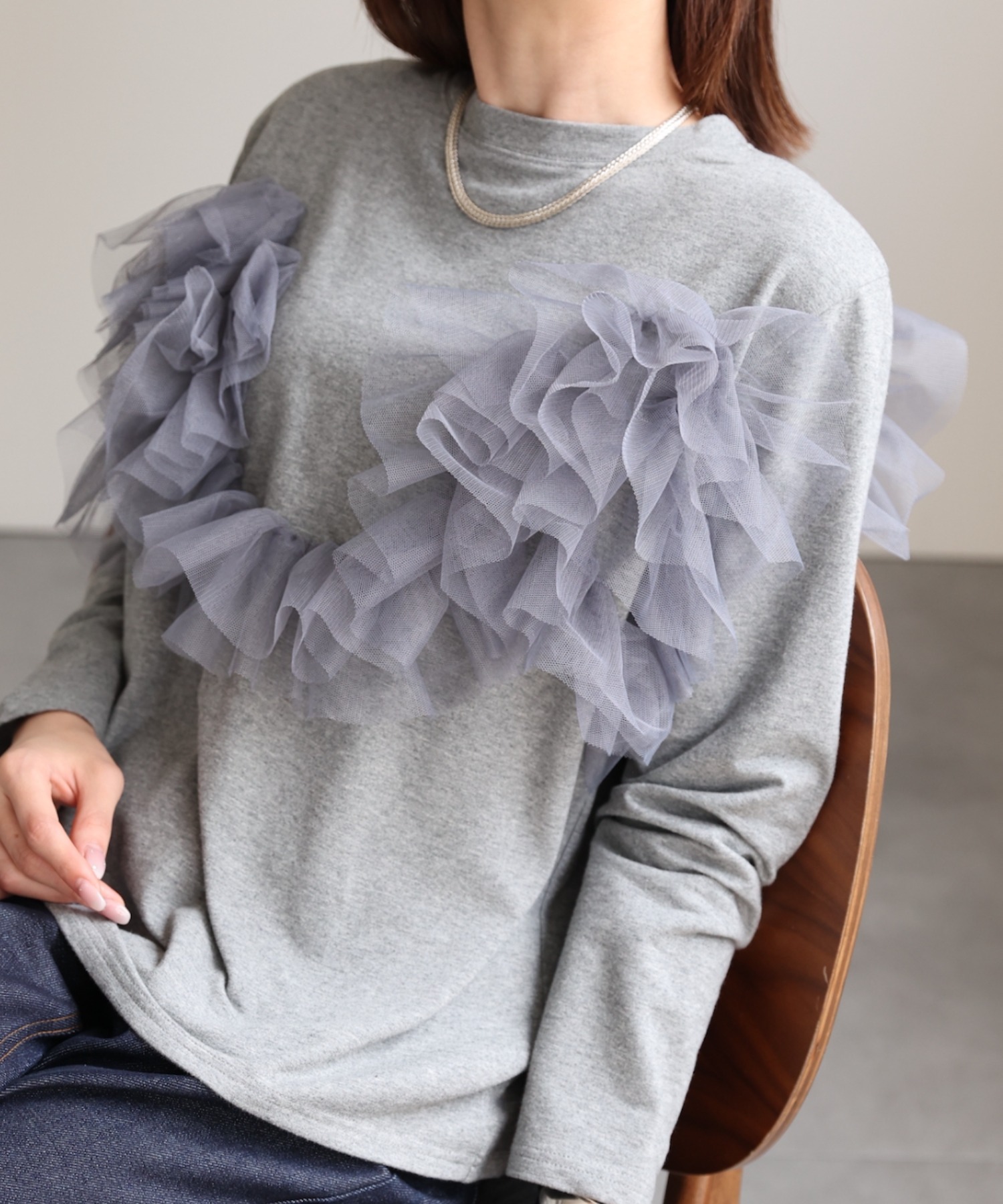 model：162cm 着用サイズ：F